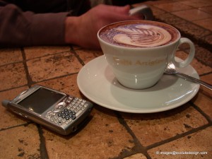 Coffee and gadgets