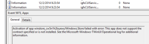 Event Viewer nearly useless message