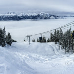 Above the clouds, at the top of the gondola at Revelstoke